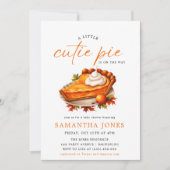 オレンジパイカボチャ秋ベビーシャワー招待状 (正面)