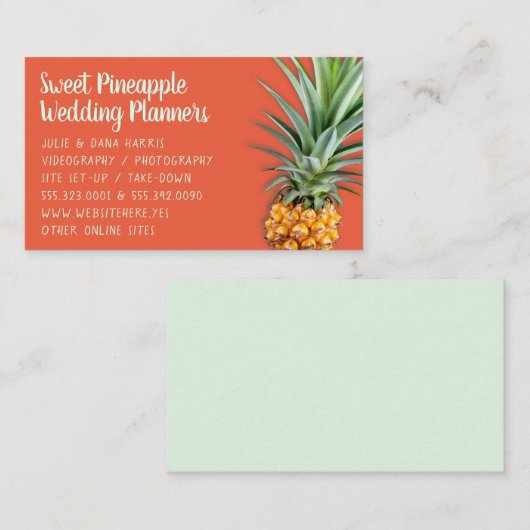 オレンジパイナップルサービスホスピタリティ 名刺 (正面/裏面)