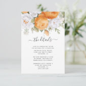 オレンジパイパーホワイトランヌカルス花模様 エンクロージャーカード (スタンド正面)