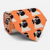 オレンジパグのタイ ネクタイ (ロール)