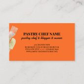 オレンジパステルイラストレーションペストリーベーカリー 名刺 (裏面)