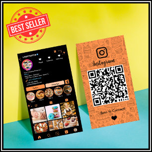 オレンジパストリーチェフ Instagram ケータリング QR 名刺