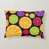 オレンジパターンおよび背景 アクセントクッション (裏面)