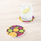 オレンジパターンおよび背景 コースター (側面)