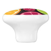 オレンジパターンおよび背景 セラミックノブ (側面)