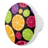 オレンジパターンおよび背景 セラミックノブ (右)