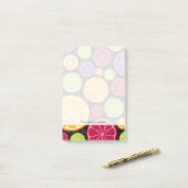 オレンジパターンおよび背景 ポストイット (デスク上)