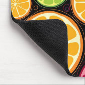 オレンジパターンおよび背景 マウスパッド (コーナー)