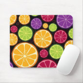 オレンジパターンおよび背景 マウスパッド (マウス)