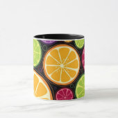 オレンジパターンおよび背景 マグカップ (中央)