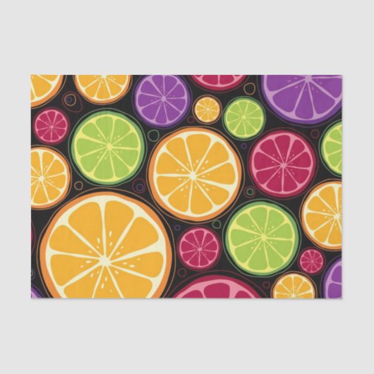 オレンジパターンおよび背景 薄葉紙 (正面)