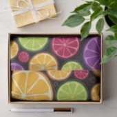 オレンジパターンおよび背景 薄葉紙 (ギフト)