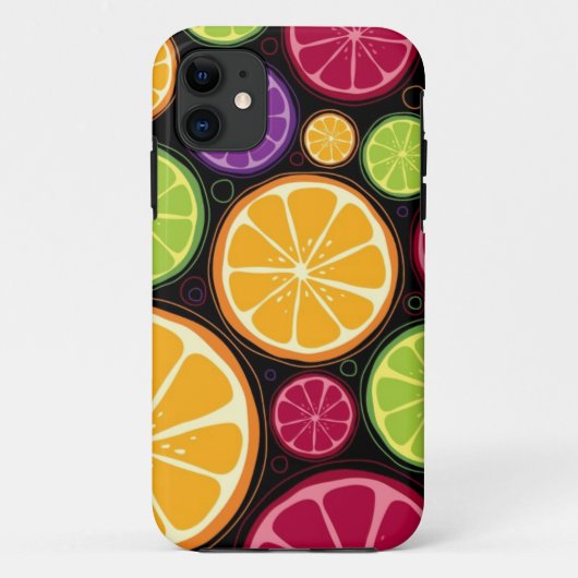 オレンジパターンおよび背景 Case-Mate iPhoneケース (裏面)