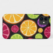 オレンジパターンおよび背景 Case-Mate iPhoneケース (裏面(横))