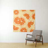 オレンジパターンフルーツ、ダイエット食品水カラーイラスター タペストリー (インサイチュ(横))