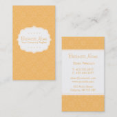 オレンジパターン名刺 名刺 (正面/裏面)