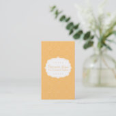 オレンジパターン名刺 名刺 (スタンド正面)