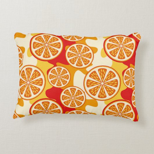 オレンジパターン アクセントクッション (裏面)