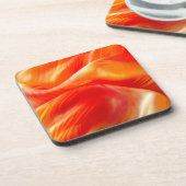 オレンジパターン コースター (左側)