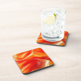 オレンジパターン コースター