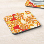 オレンジパターン コースター (左側)