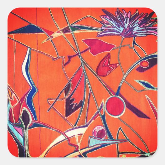 オレンジパターン スクエアシール (正面)