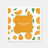 オレンジパターン スタンダードカクテルナプキン (正面)