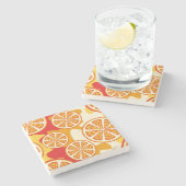 オレンジパターン ストーンコースター (横)
