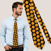 オレンジパターン ネクタイ