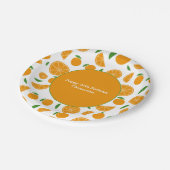 オレンジパターン ペーパープレート (アングル)