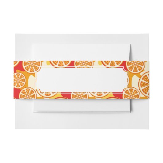 オレンジパターン 招待状ベリーバンド (正面例)