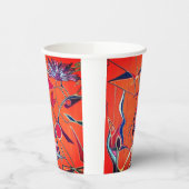 オレンジパターン 紙コップ (左)