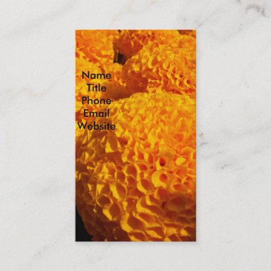 オレンジパフのプロフィールカード 名刺 (正面)