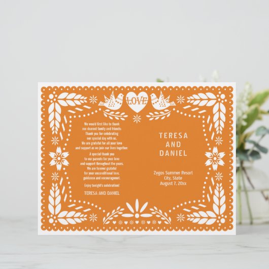 オレンジパペル結婚ピカドのフィエスタ折り畳みプログラム (スタンド正面)