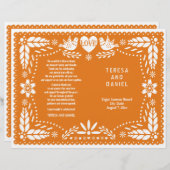 オレンジパペル結婚ピカドのフィエスタ折り畳みプログラム (正面/裏面)