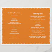 オレンジパペル結婚ピカドのフィエスタ折り畳みプログラム (裏面)