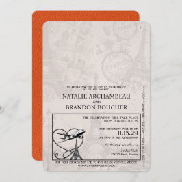 オレンジパリパスポ結婚ート 招待状