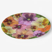 オレンジパンシーオールオーバーボタニカルアート紙プレート ペーパープレート (アングル)