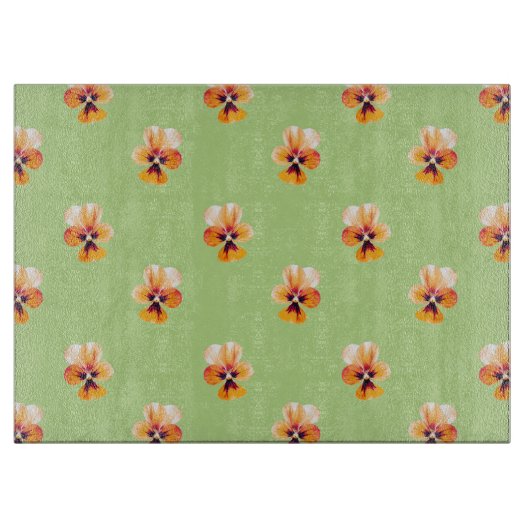 オレンジパンジー カッティングボード (正面)