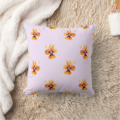 オレンジパンジー クッション (ブランケット)