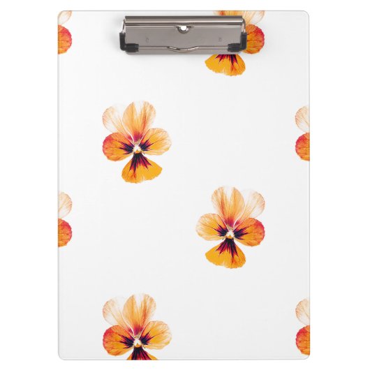オレンジパンジー クリップボード (正面)