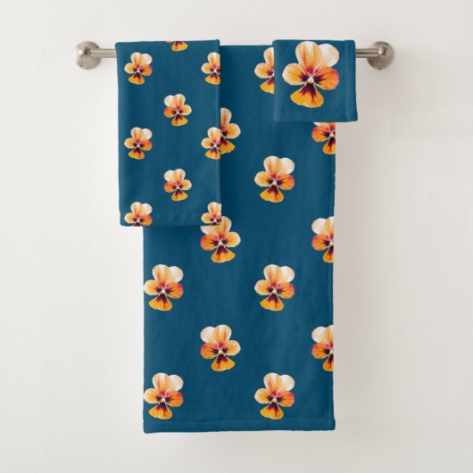 オレンジパンジー バスタオルセット (インサイチュ)