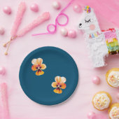 オレンジパンジー ペーパープレート (パーティー)