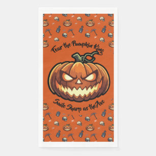🎃オレンジパンプキンキングハロウィンナプキン🧡
