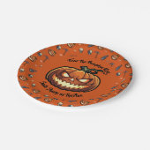 🎃オレンジパンプキンキングハロウィーンプレート🧡 ペーパープレート (アングル)