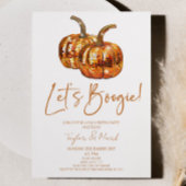 オレンジパンプキンディスコボールブギハローウィンパーティ 招待状