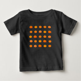 オレンジパンプキンパターン ベビーTシャツ
