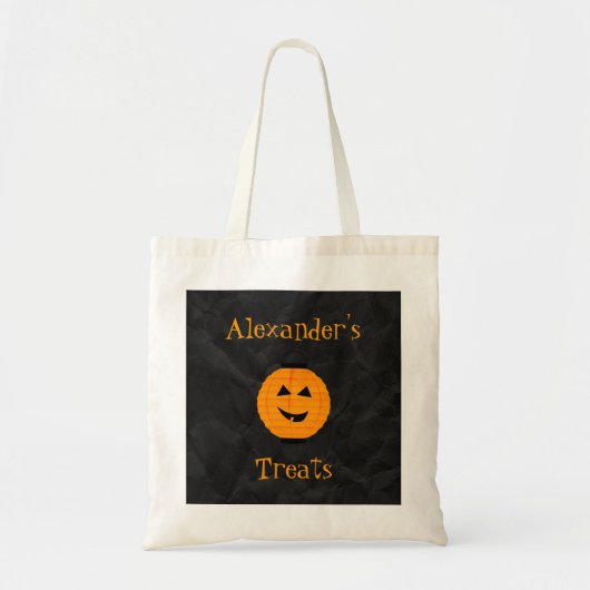 オレンジパンプキン・ハロウィンお菓子 トートバッグ (正面)