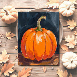 オレンジパンプキン ハロウィン 収穫祭 シーズンポストカード
