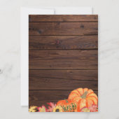 オレンジパンプキ素朴ンフレンドゼイビング招待状 招待状 (裏面)